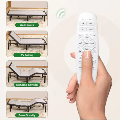 Lit ajustable Ergonomique Twin XL avec télécommande sans fil et massage