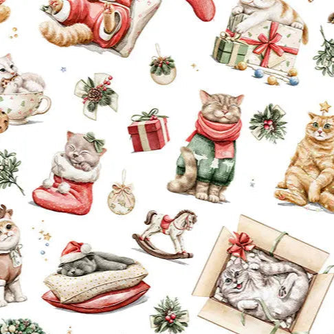 Tela Digital Cuddle Jingle Paws Multi por Yarda