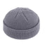 Unisex Winter Ribbed Knitted Cuffed Short Melon Cap