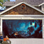 Banner de puerta de garaje Halloween Bosque Nebuloso