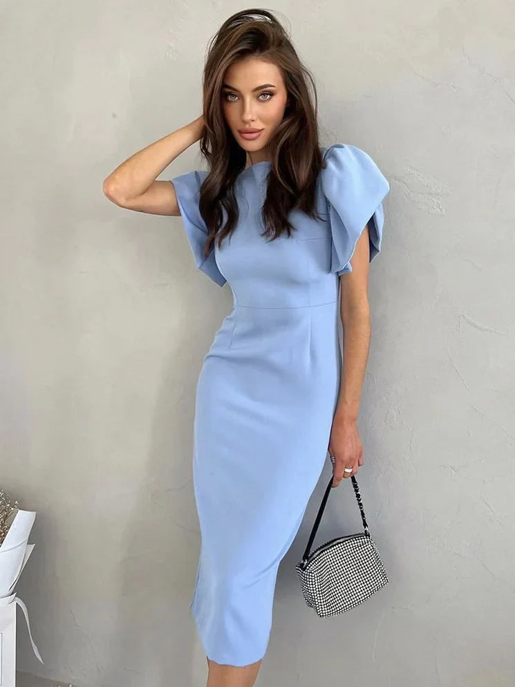 Vestido Sheath Elegante de Cintura Alta para Mujeres