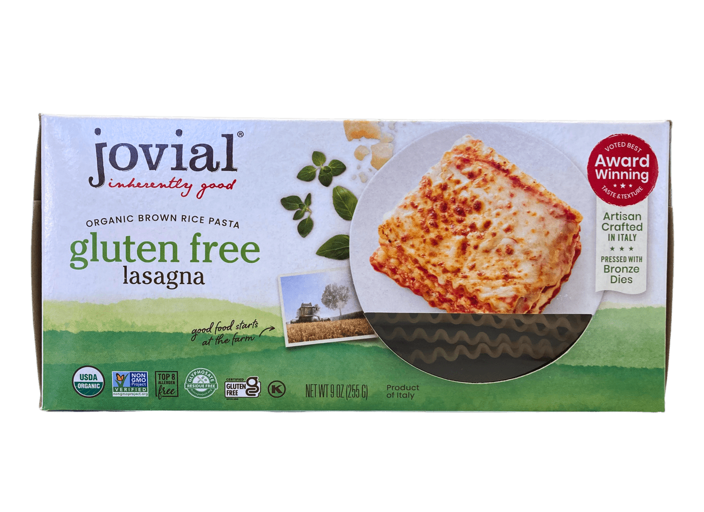 Lasaña de Arroz Integral Orgánico Sin Gluten de Jovial