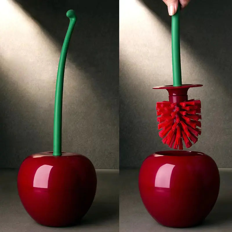 Cherry Toilet Brush Set - Stylish and Functional Cleaning Tool