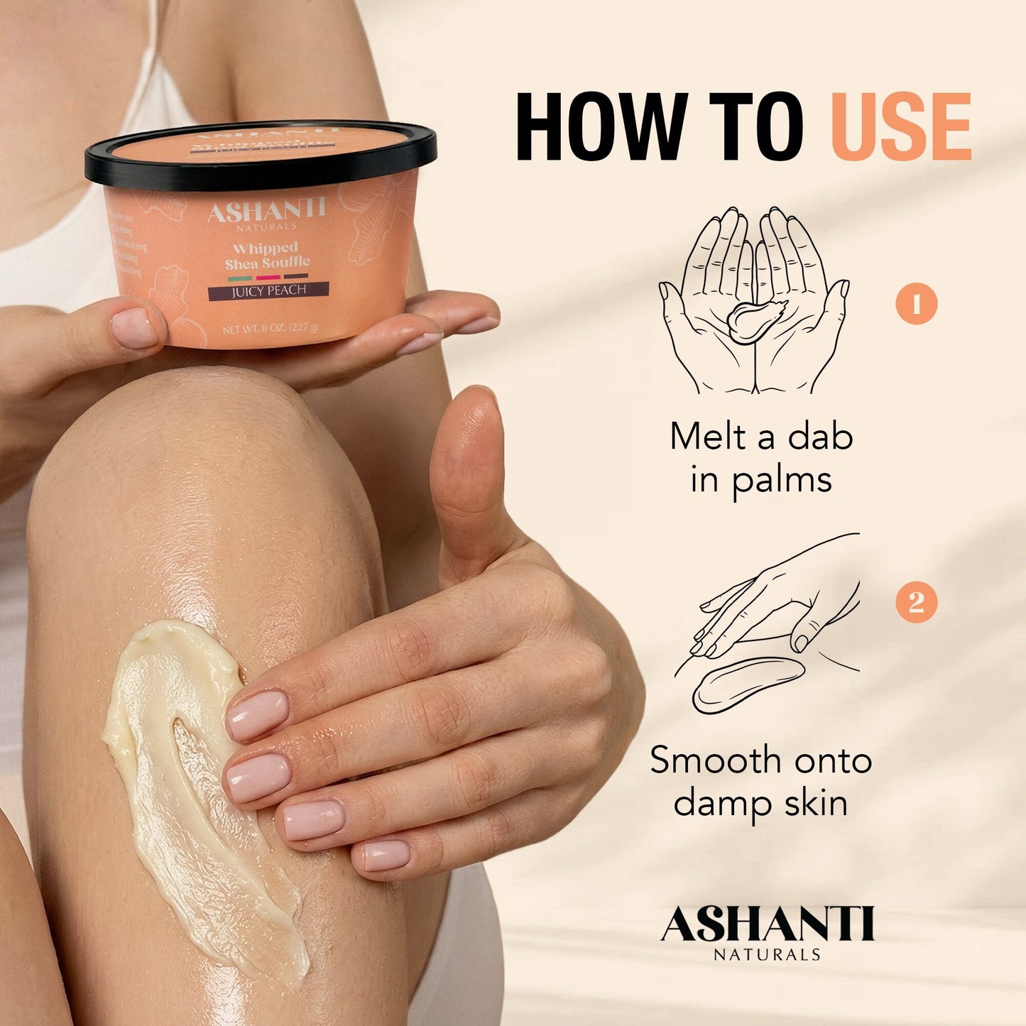 ASHANTI NATURALS Shea Souffle Juicy Peach