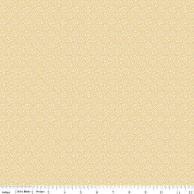 Juju's Petals Dots Yellow Cotton Fabric - 43"/44" Per Yard