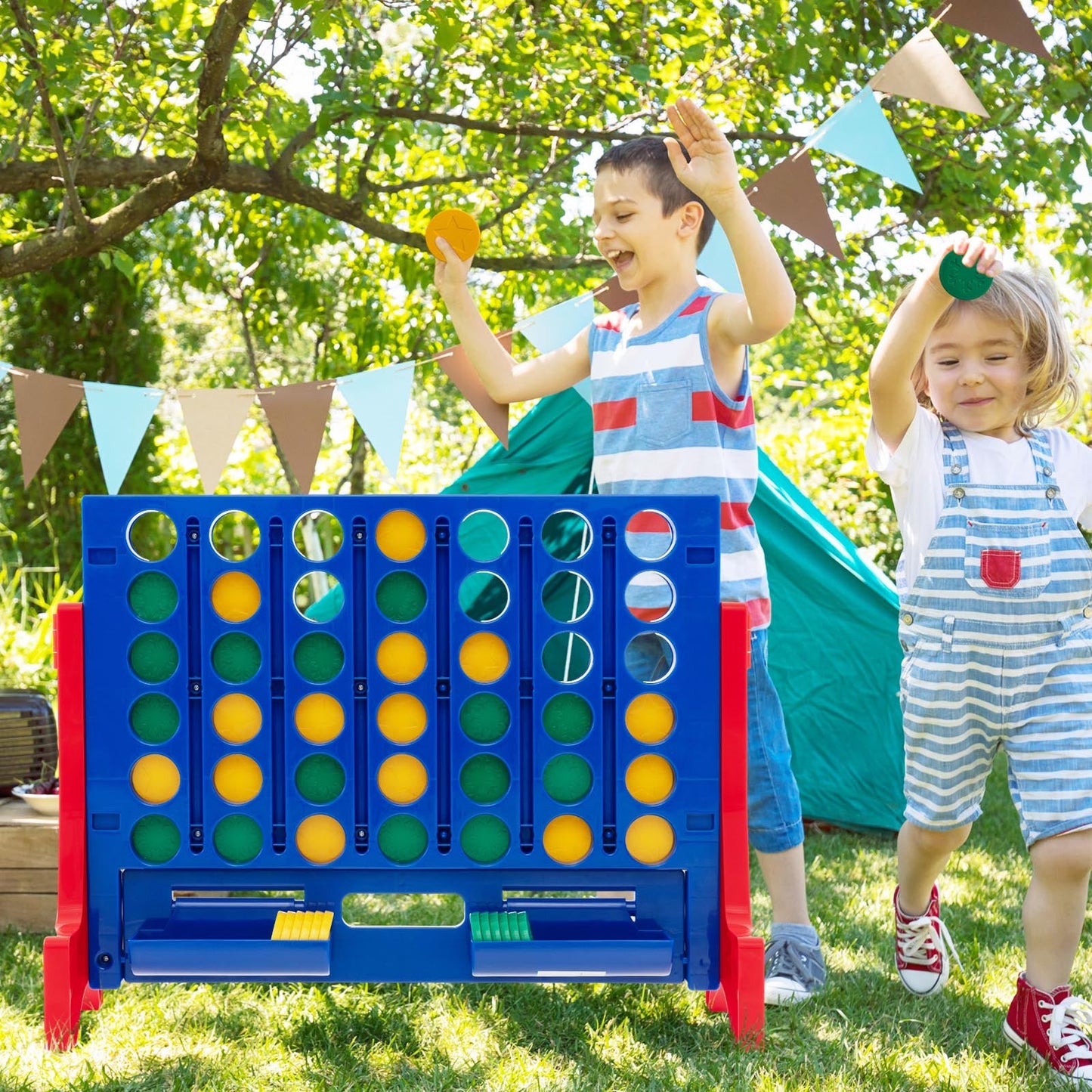 Jumbo 4-to-Score Connect Game Set with Carrying Bag