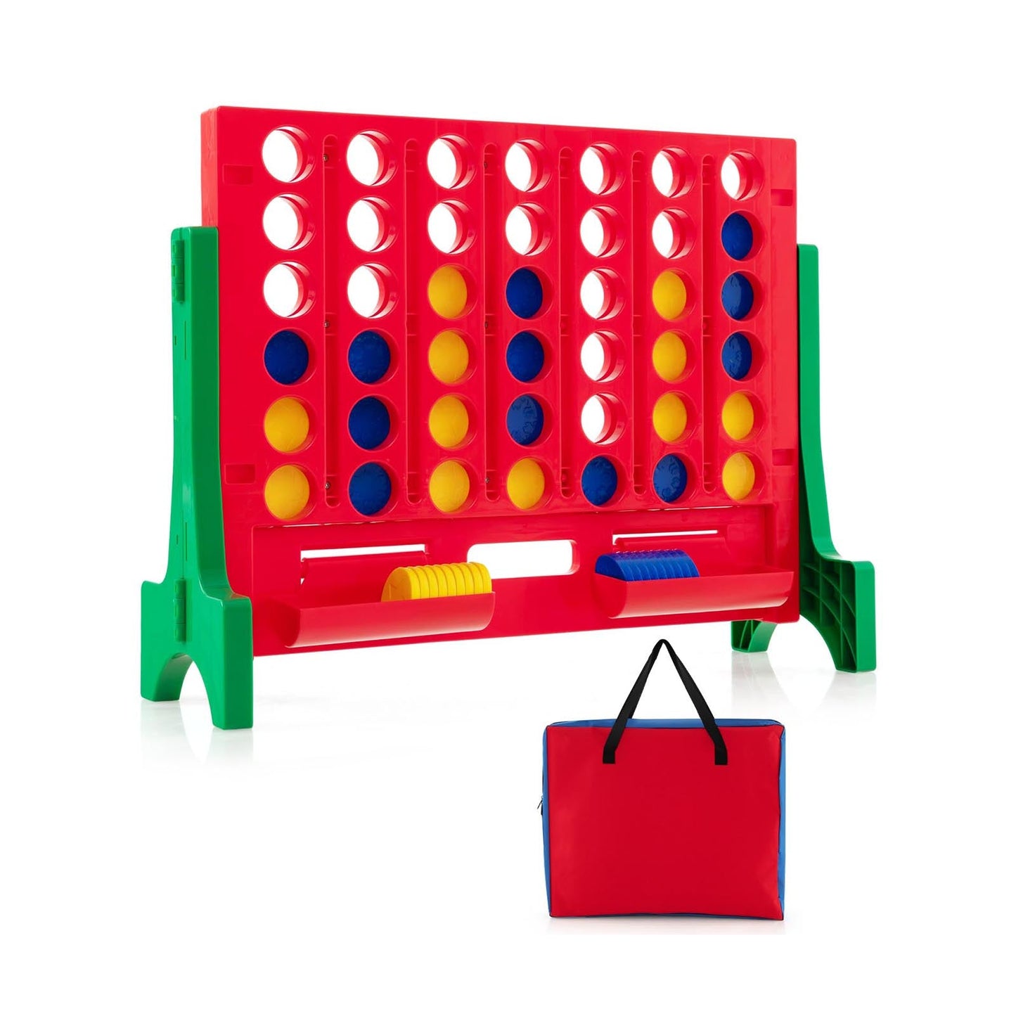 Jumbo 4-to-Score Connect Game Set with Carrying Bag - Green