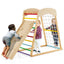 6-in-1 Jungle Gym Wooden Indoor Playground with Ramp & Monkey Bars