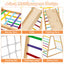 6-in-1 Jungle Gym Wooden Indoor Playground with Ramp & Monkey Bars
