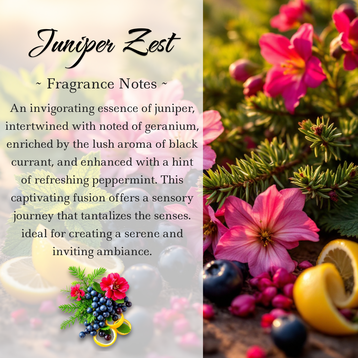 Juniper Zest Crystal-Infused Aromatherapy Reed Diffuser, 100ml - Korvel