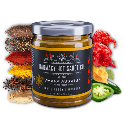 Jwala Masala - Extra Hot Curry Mustard Pepper Sauce (9oz)