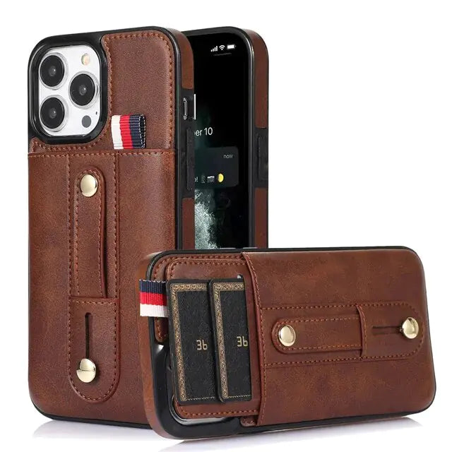 Funda de cuero de lujo para iPhone