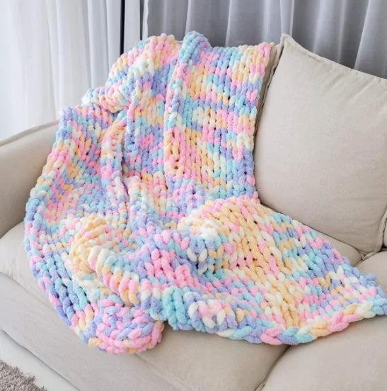 Luxurious Chunky Knitted Blanket