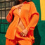 Conjunto de Camisa y Pantalones Edge en Naranja Vibrante