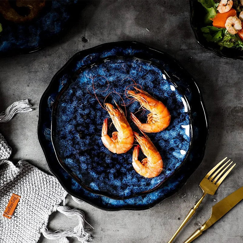 Retro Porcelain Dinner Plates - Timeless Elegance for Every Meal