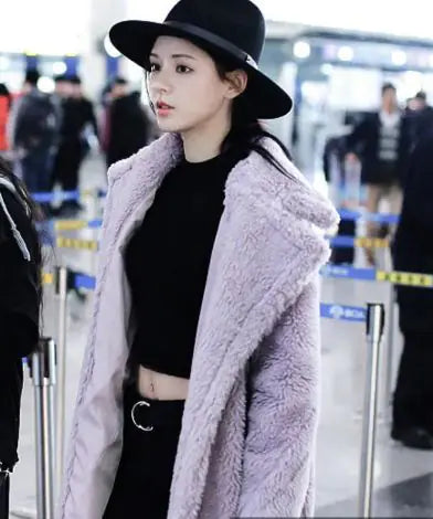 Manteau Long en Cachemire d'Agneau pour l'Hiver