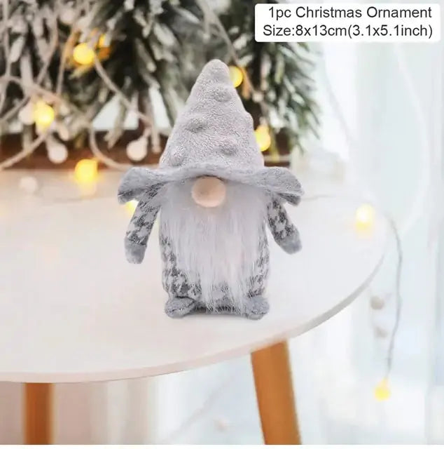 Muñeco de Navidad Gnomo Sin Rostro - Decoración Navideña Caprichosa