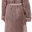 Bata de baño con capucha de felpa para mujer de NY Threads - Taupe