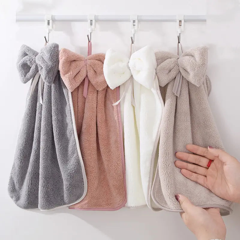 Microfiber Soft Quick Dry Bowknot Hand Towels