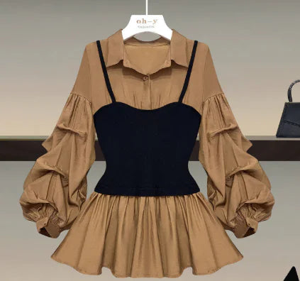 Chic Two-Piece Look Blouse