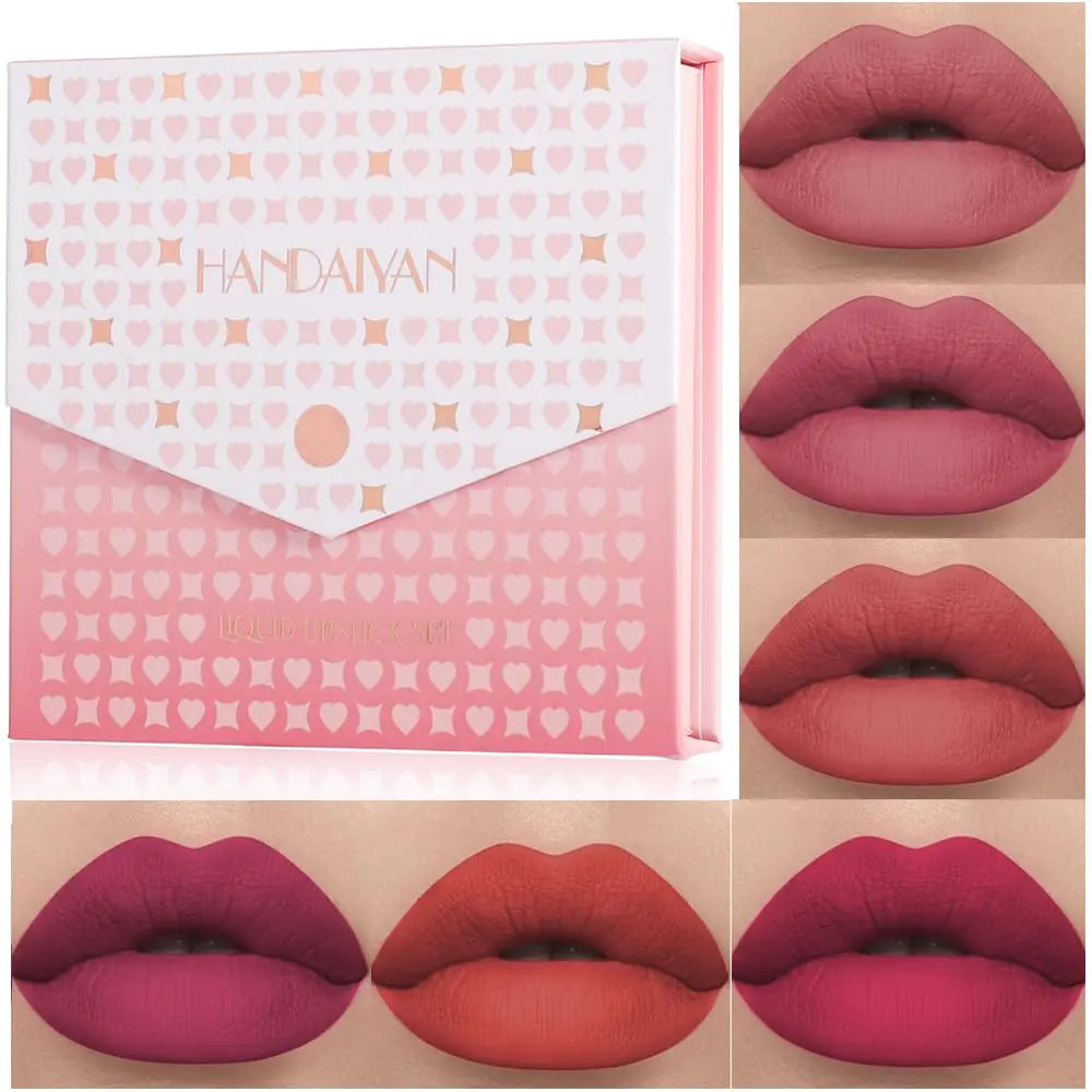 Set de 6 Labiales Líquidos Mate BestLand - Larga Duración y Resistente al Agua