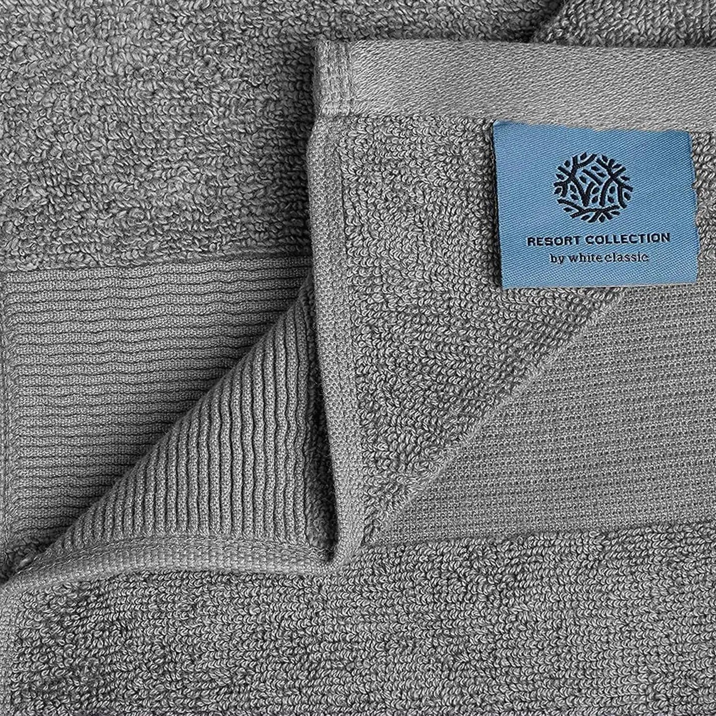 Serviettes Douces de la Collection Resort 16x27 pouces 6 Pack Gris Fumée
