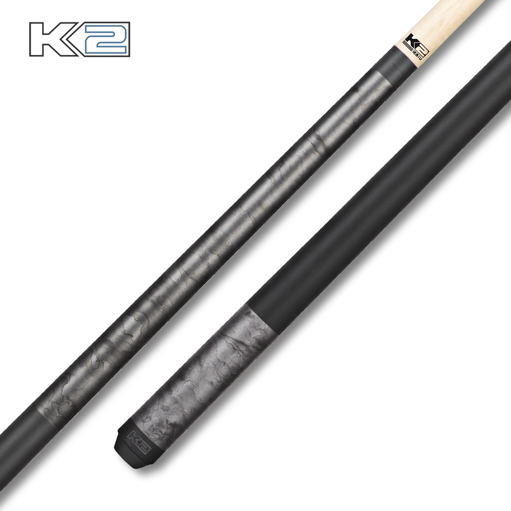 K2 Matte Smoke Cue with Black Grip - Precision Performance