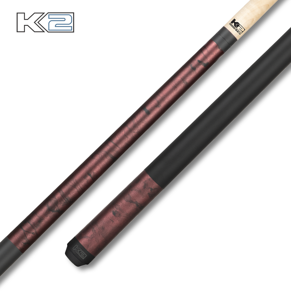 K2 Matte Smoke Cue with Black Grip - Precision Performance