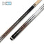 Taco K2 negro brillante, puntas Cocobolo con envoltura blanca sin envoltura