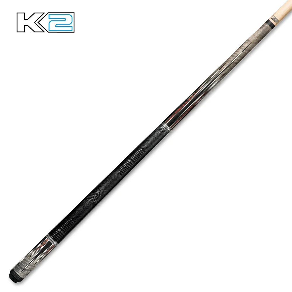 K2 Gris Mate Rizado, Serpiente/Negro, 8 puntos. Envoltura de lagarto negro en relieve