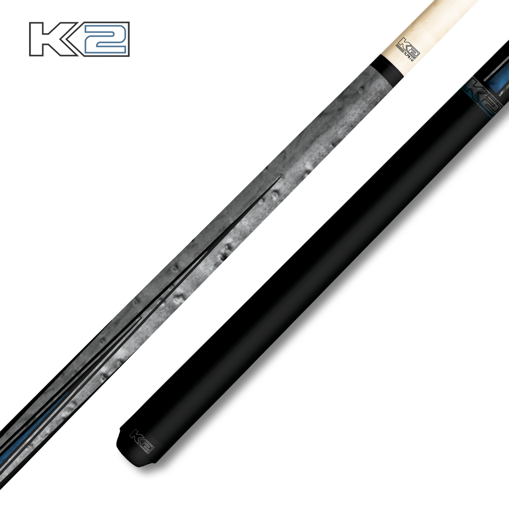 KODA K2 Cue Stick with Vibrant Stripes and Sleek Grey Finish