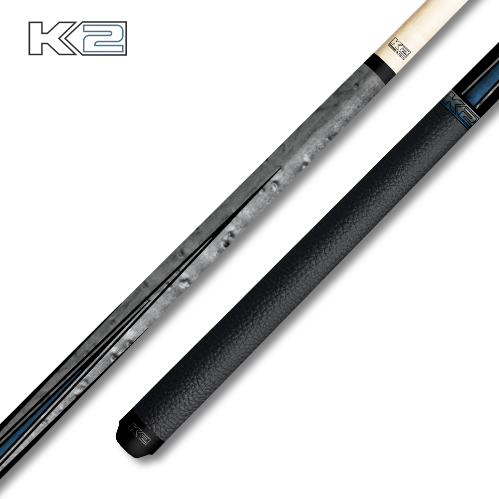 KODA K2 Cue Stick with Vibrant Stripes and Sleek Grey Finish