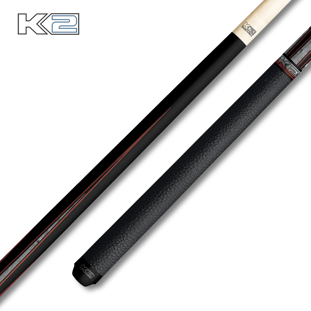 KODA K2 Cue Stick with Vibrant Stripes and Sleek Grey Finish