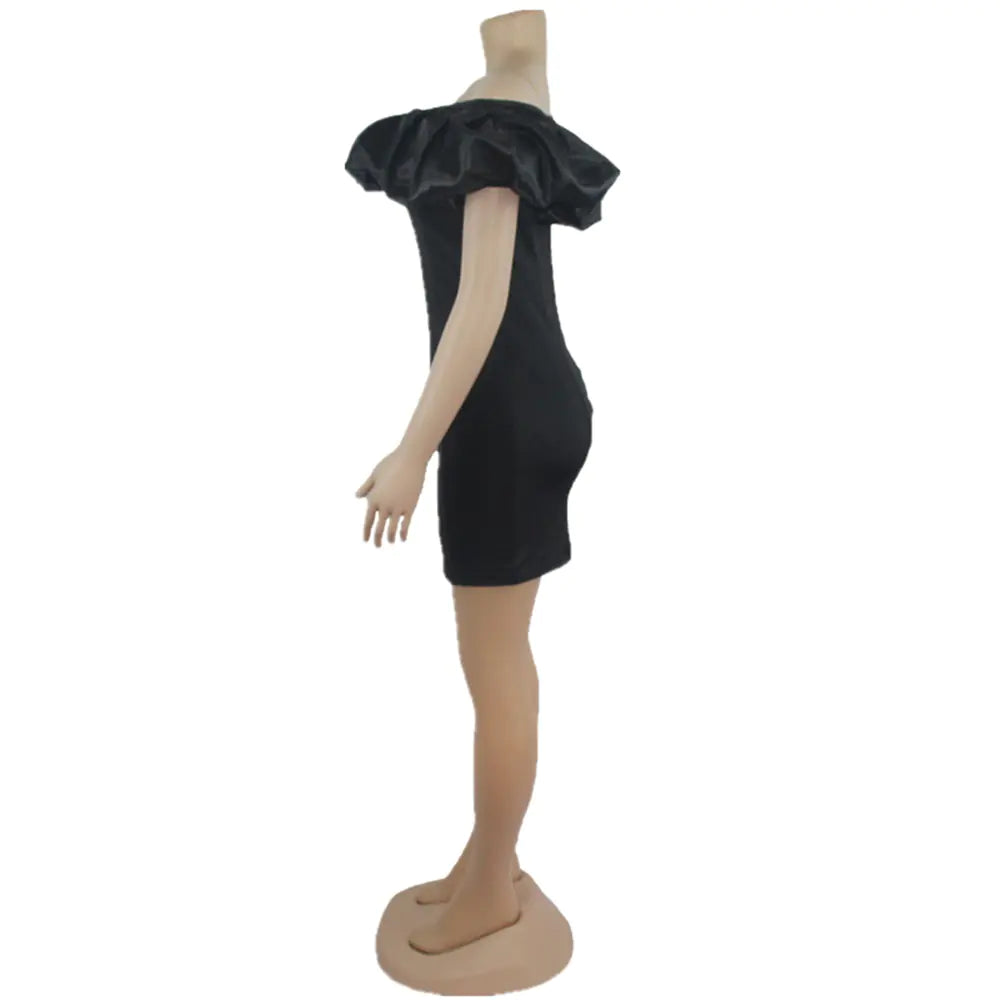 ZL1922 Women's Bubble Collar Dress