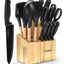 Ensemble de couteaux et ustensiles de cuisine TUUMIIST de 18 pièces avec bloc