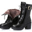 Women's Cotton-Lined Leather Martin Boots
