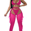 Conjunto Elegante de 2 Piezas para Mujer Yeshire - Top Corto Sin Espalda y Pantalones