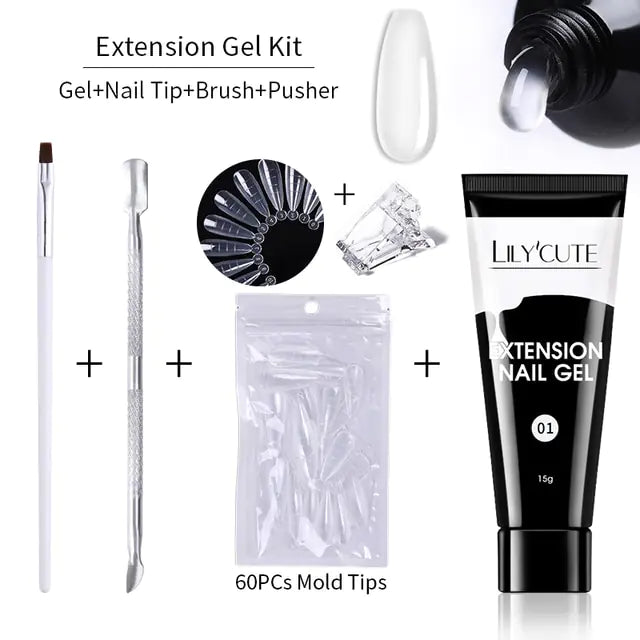 LILYCUTE Nail Extension Gel Set - Premium Nail Care