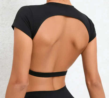 T-shirt de fitness sans dos pour un mode de vie actif