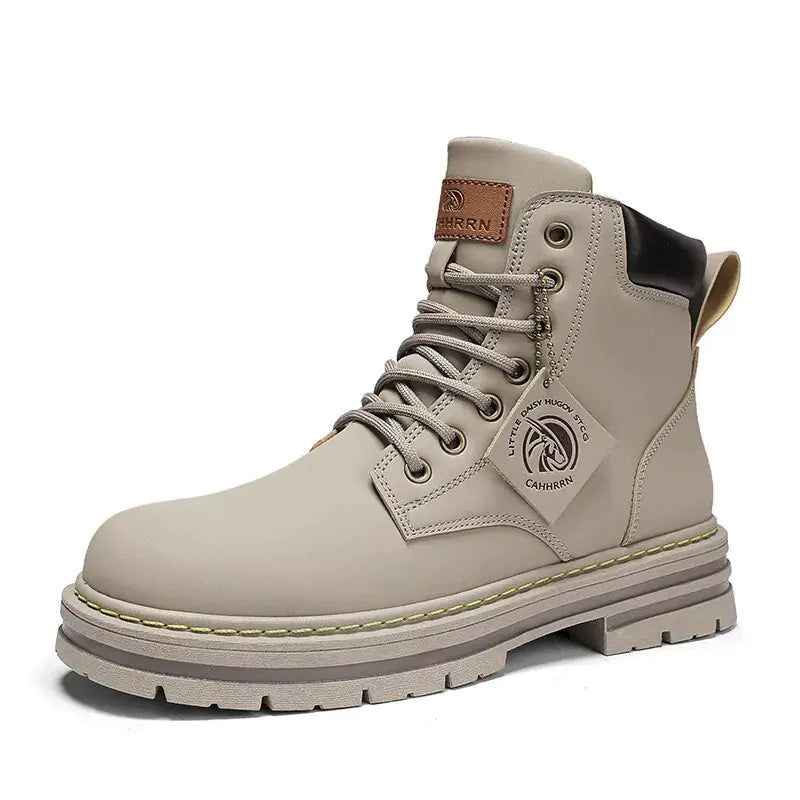 Bottes en cuir hautes premium pour hommes