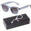 Gafas de sol redondas pequeñas en azul degradado para una protección con estilo