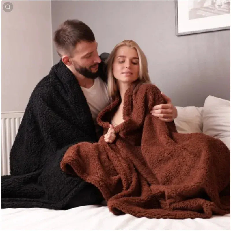 Couverture d'hiver romantique pour couple