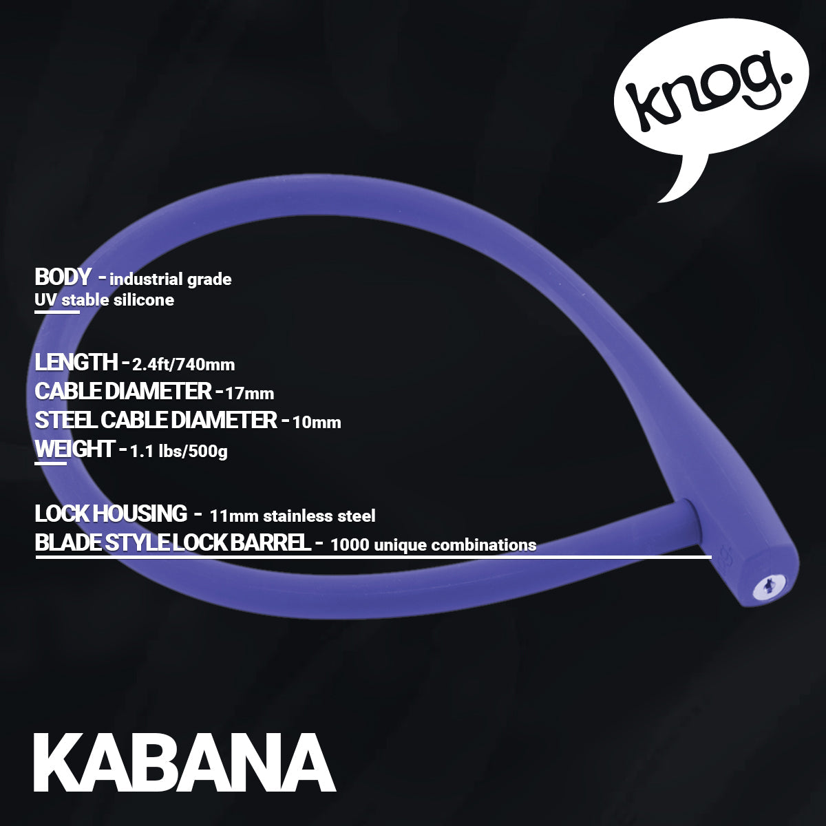 Knog Kabana Cable Lock - Premium Bicycle Security
