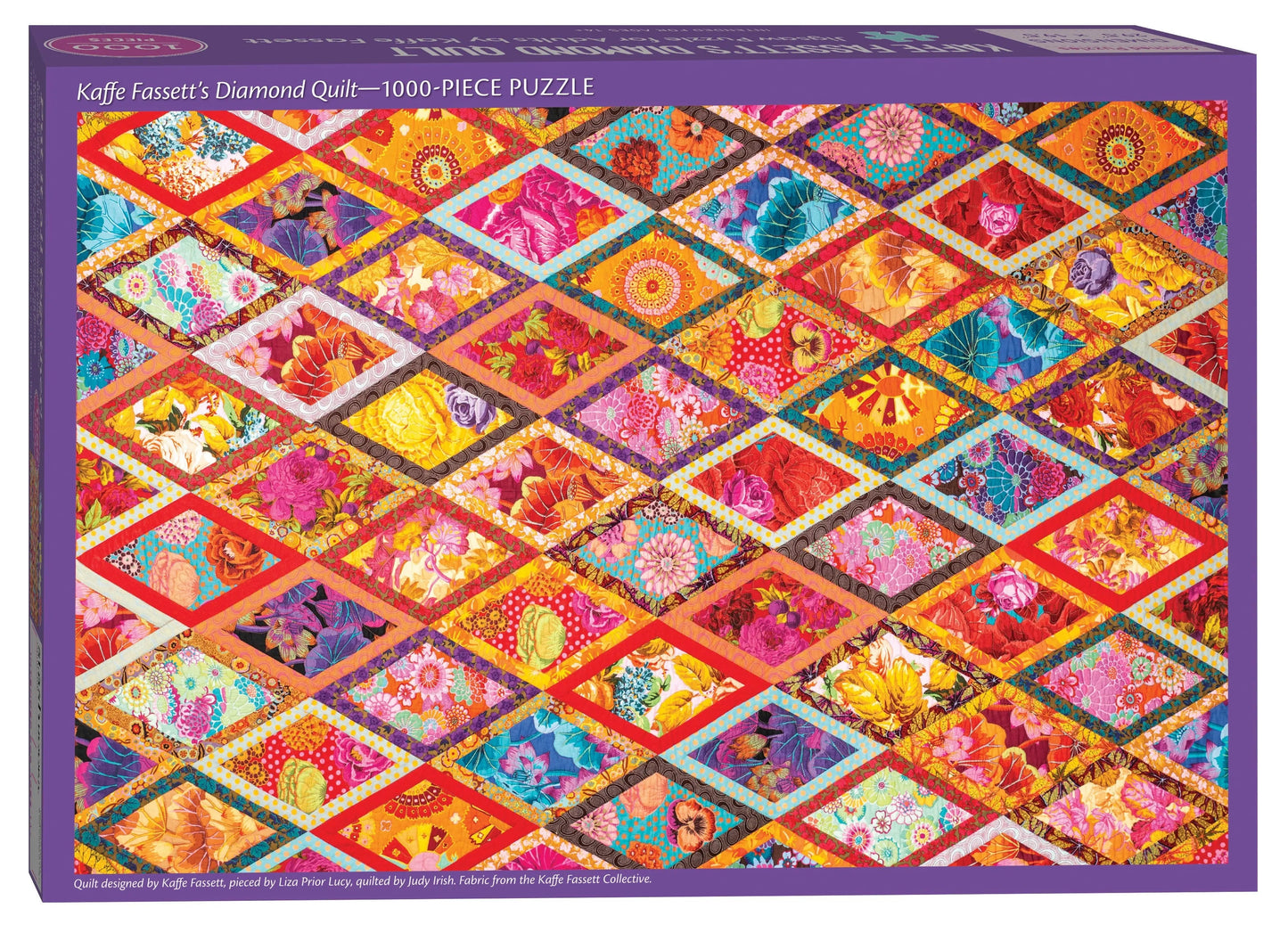 Rompecabezas de Jigsaw de 1,000 Piezas de Kaffe Fassett con Diseño de Quilt de Diamantes para Adulto