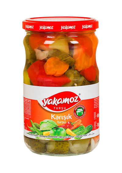 Yakamoz Mixed Pickles 680 g (24 oz) – Traditional Mediterranean Mix - Korvel