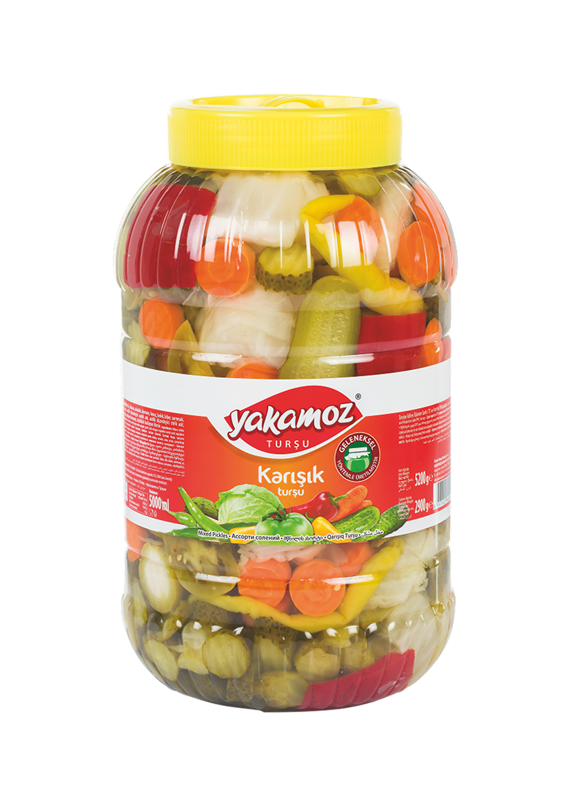 Yakamoz Mixed Pickles 5200 g (183.4 oz) – Traditional Mediterranean Mix - Korvel