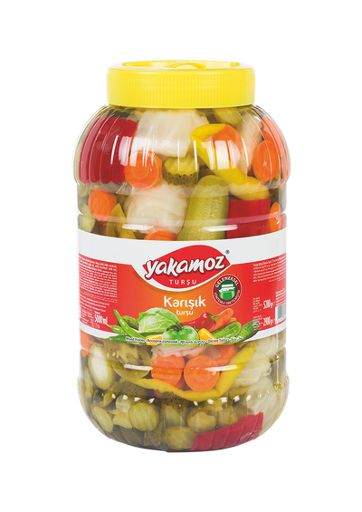 Yakamoz Mixed Pickles 5200 g (183.4 oz) – Traditional Mediterranean Mix - Korvel