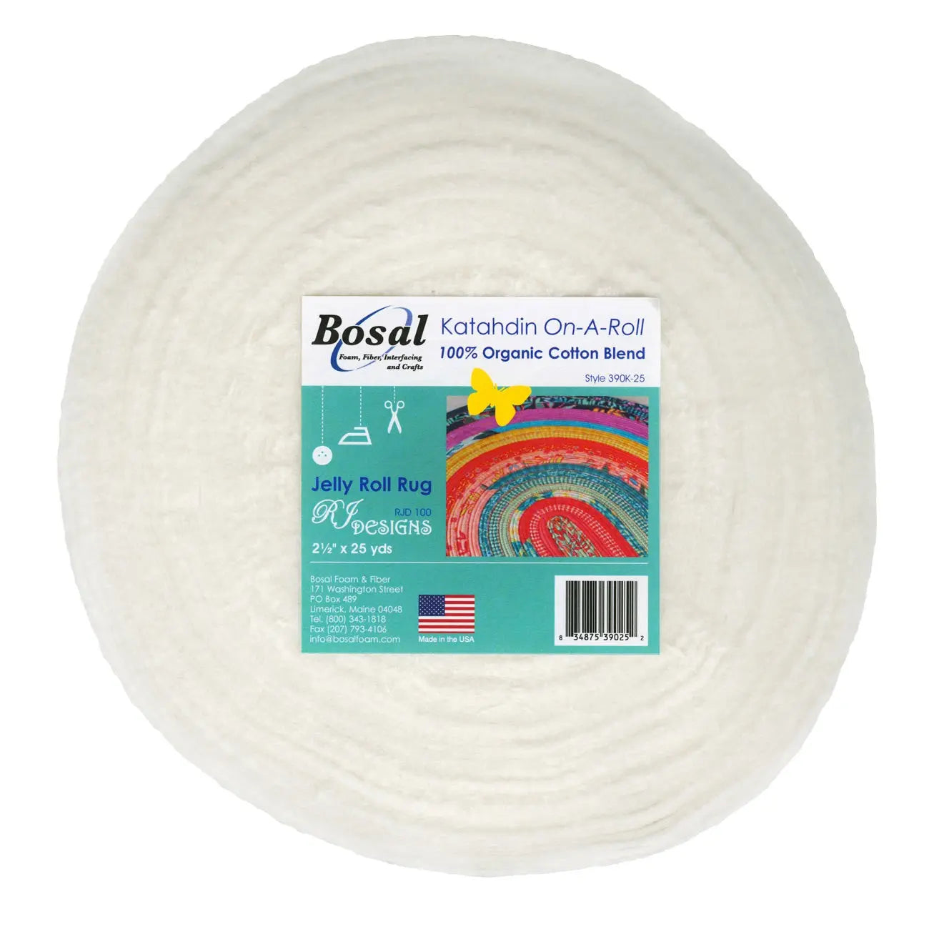 Katahdin Batting de Verano 100% Algodón - 3oz, 2-1/2in x 25yds