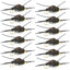 Premium Tungsten Bead Kaufmann's Black Stonefly Nymphs - 12 Pack Size 4 - Korvel