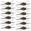 Gold Bead Kaufmann's Black Stone Fly with Rubber Legs - Stonefly Wet Fly - 1 Dozen Flies Hook Size 10